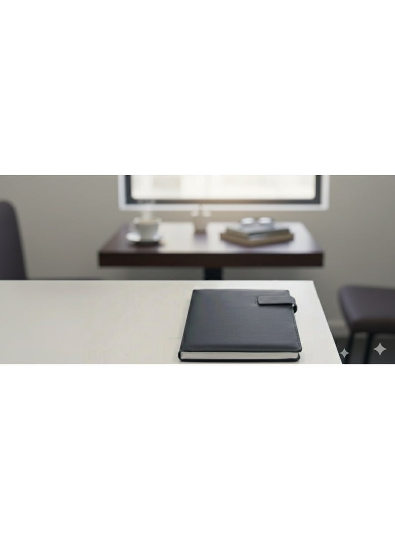 Premium Leather A5 Notebook – Elegant & Professional Design- Black Color- - Image 1